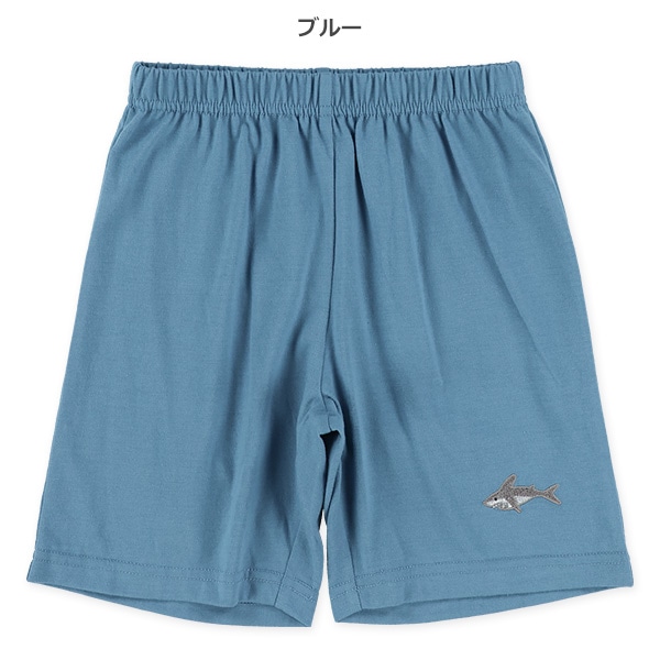 4分丈夏刺繍ハーフパンツ