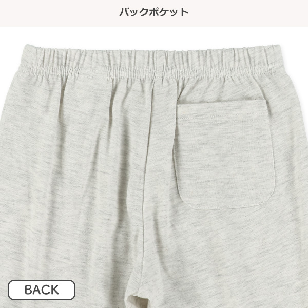 4分丈夏刺繍ハーフパンツ