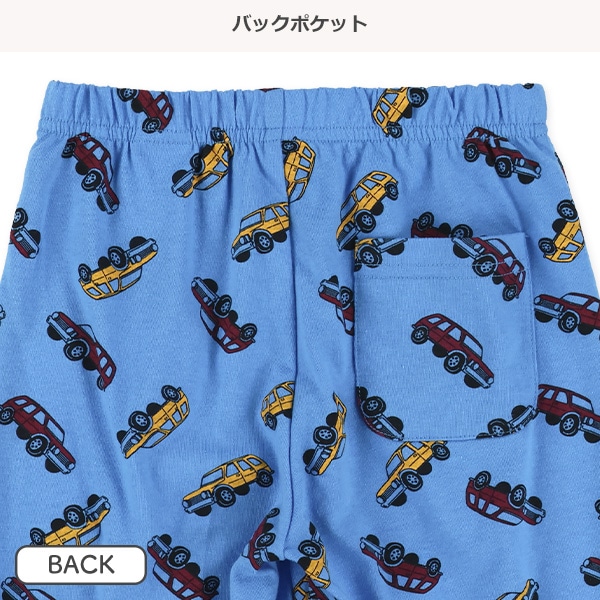 くるま総柄ハーフパンツ