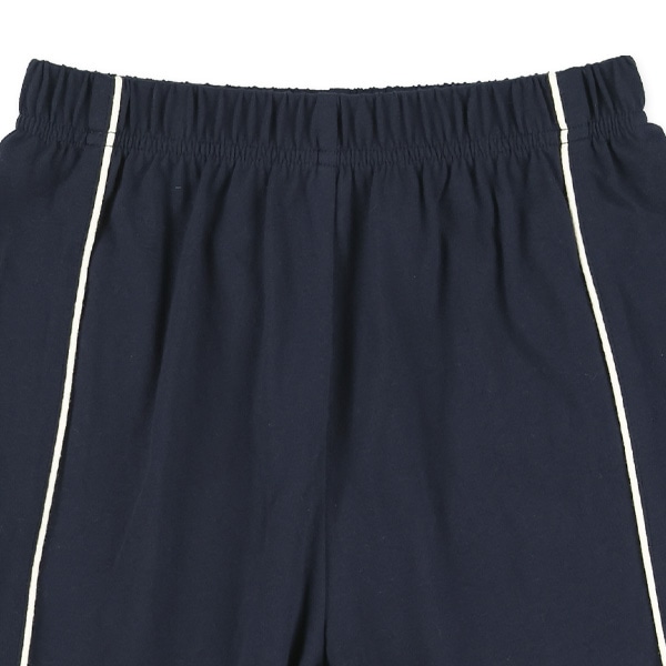 パイピング裾ワッペンハーフパンツ