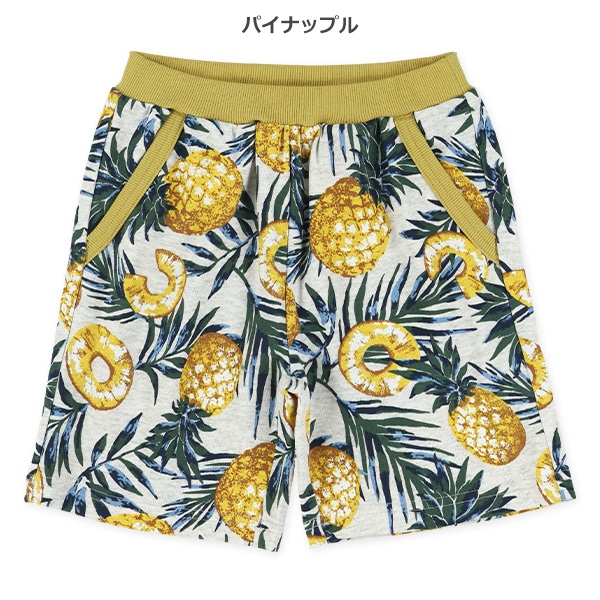 ミニ裏毛パイナップル・サメハーフパンツ