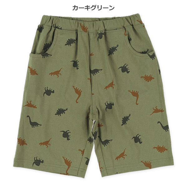 恐竜総柄ハーフパンツ