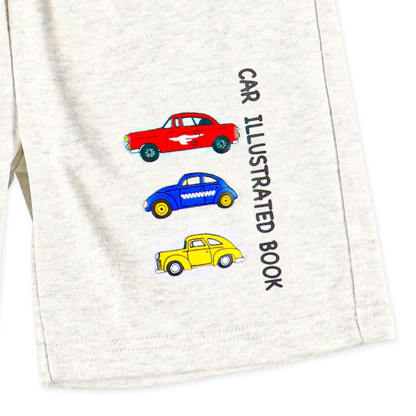 ミニ裏毛くるま・アニマル発泡プリントハーフパンツ