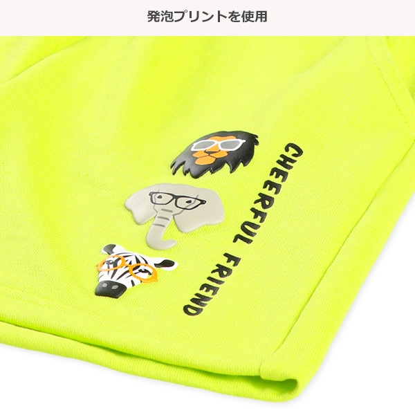 ミニ裏毛くるま・アニマル発泡プリントハーフパンツ