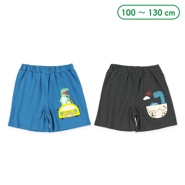デザインポケット付き恐竜ハーフパンツ