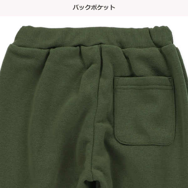 裏起毛サイド恐竜プリントパンツ