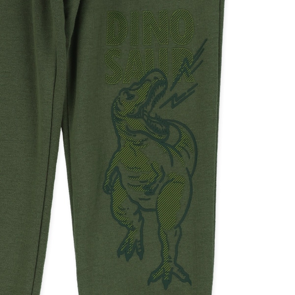 裏起毛サイド恐竜プリントパンツ