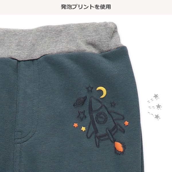 裏起毛ロケット発泡プリントパンツ