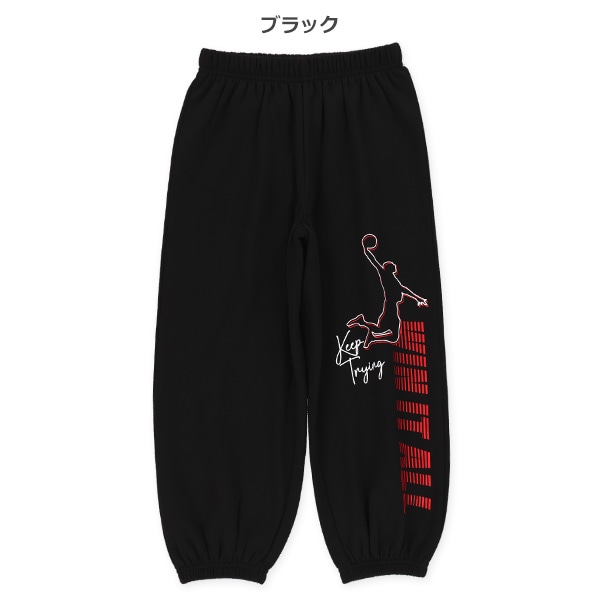 裏起毛スポーツ柄パンツ
