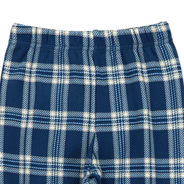 裏起毛チェック柄のびのびパンツ