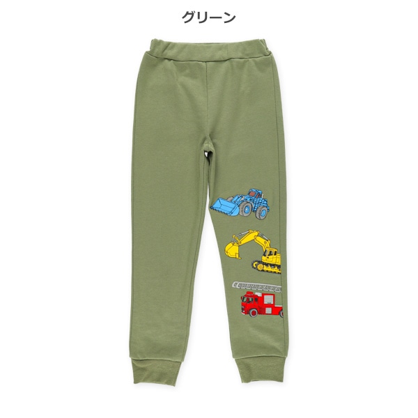 裏毛部分発泡プリントロングパンツ