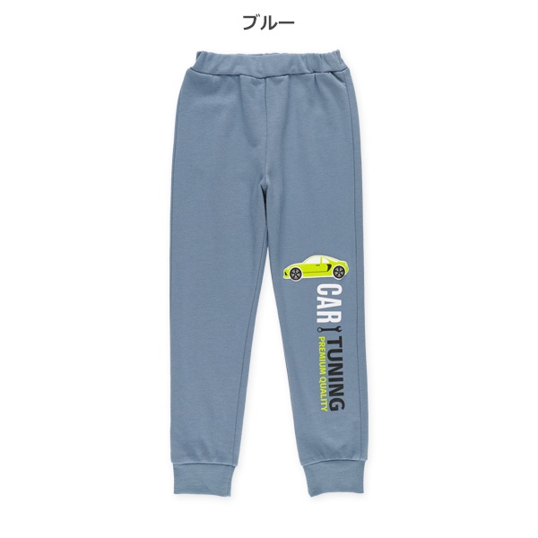 裏毛部分発泡プリントロングパンツ