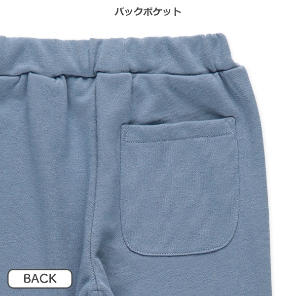 裏毛部分発泡プリントロングパンツ