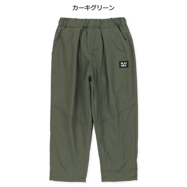 裏フリースワッペン付きパンツ