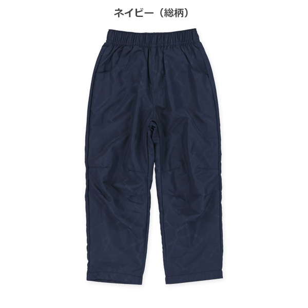 裏フリースタフタ膝切り替え無地パンツ（ブラック・カーキ・ネイビー）