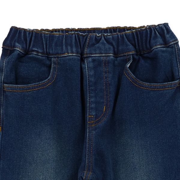 裏起毛リブ付きデニムパンツ