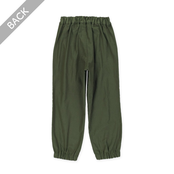 裏起毛ツイルストレッチワイドジョガーパンツ