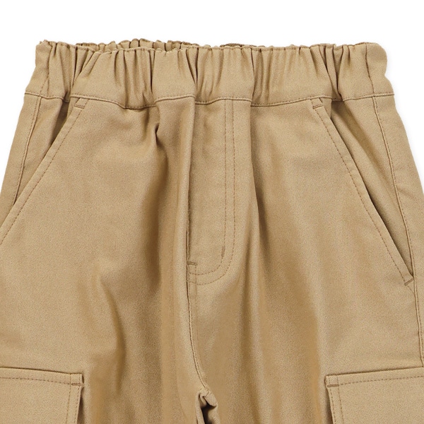 ストレッチ裏起毛ツイルワイドカーゴパンツ