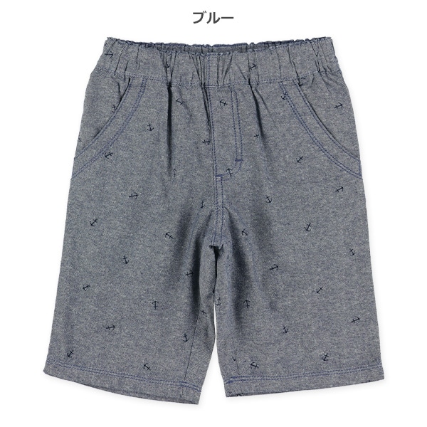 ダンガリーマリンプリントハーフパンツ