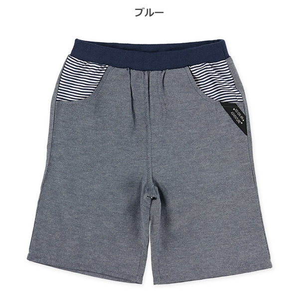 シャンブレーポケット切り替えハーフパンツ