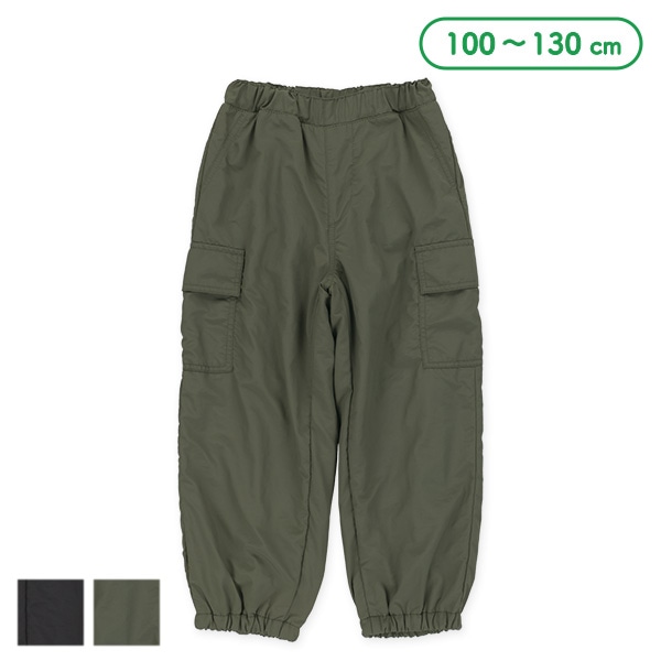 ナイロン裏フリースカーゴパンツ