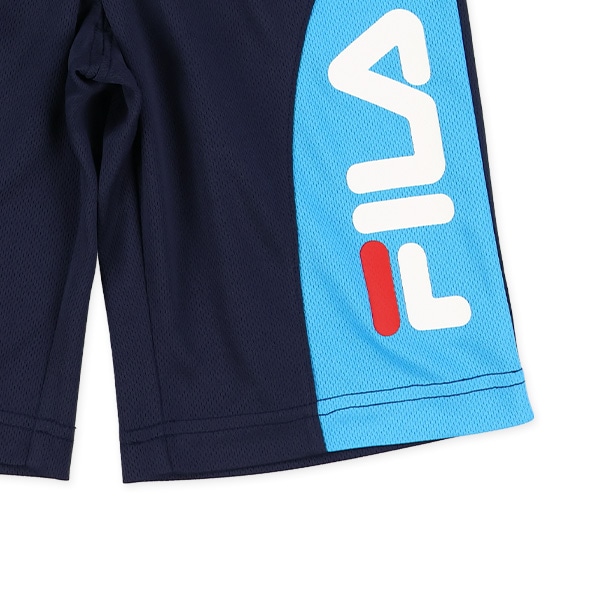 FILA）ポリエステルメッシュサイド切り替えハーフパンツ