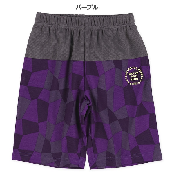 メッシュ幾何学模様ハーフパンツ