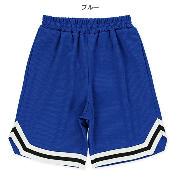 5分丈ニットメッシュ裾ラインパンツ