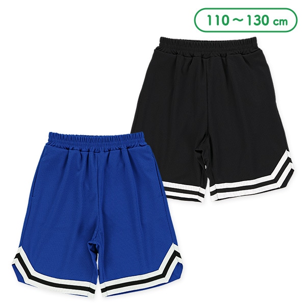 5分丈ニットメッシュ裾ラインパンツ