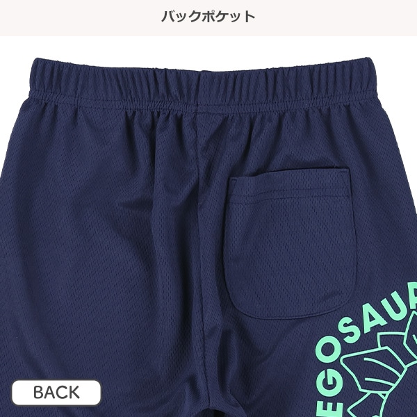 メッシュ恐竜プリントハーフパンツ