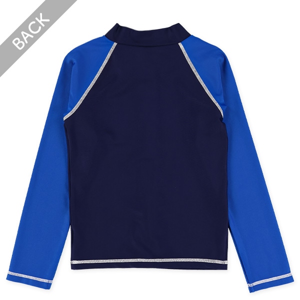 ストレッチ配色ワンポイントロゴラッシュガード