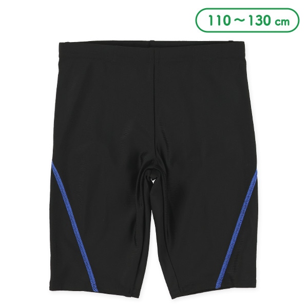 ストレッチ学童ロング丈裾ラインスイムパンツ