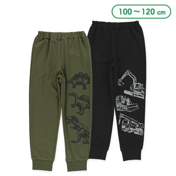 ミニ裏毛はたらくくるま・恐竜パンツ