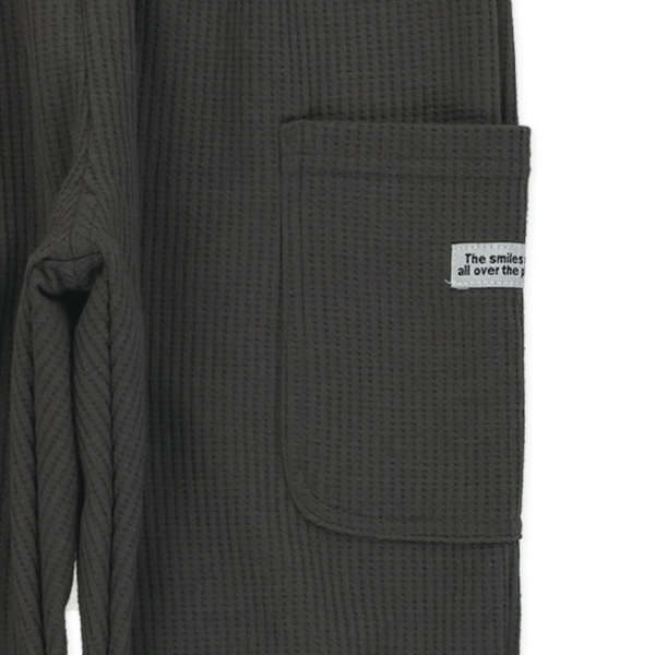 ワッフルサイドポケットサルエルパンツ