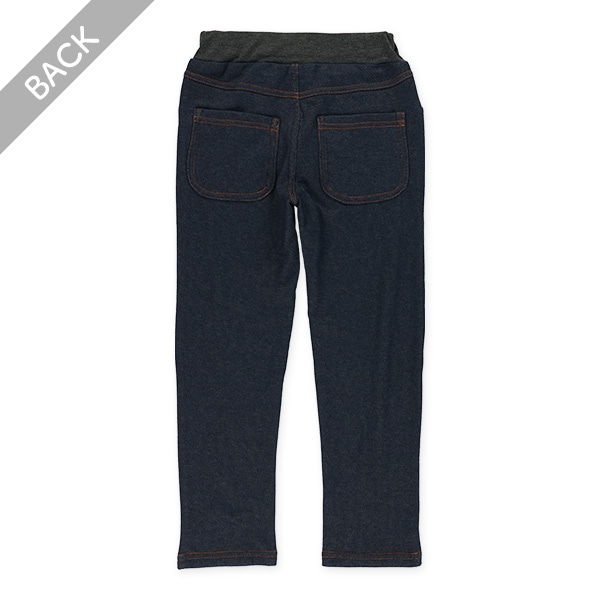 ウラぽか）デニムニットパンツ