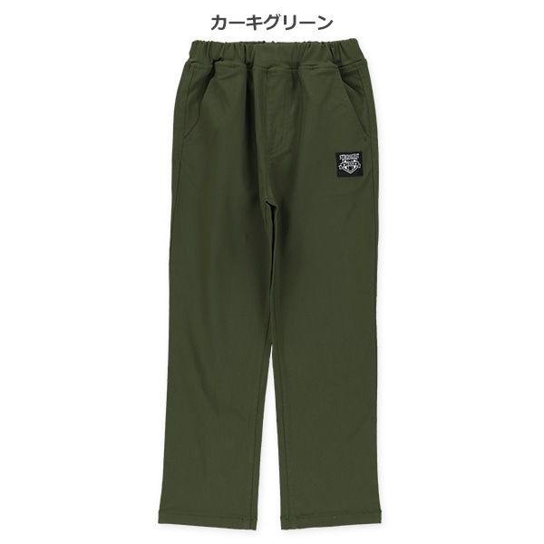 ワッペン付きストレッチツイルロングパンツ