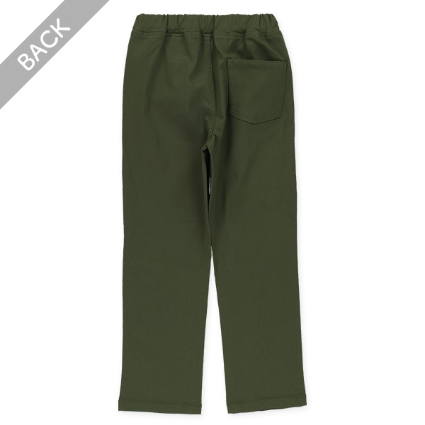 ワッペン付きストレッチツイルロングパンツ