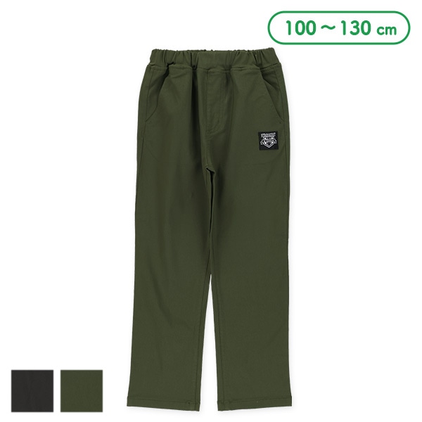 ワッペン付きストレッチツイルロングパンツ