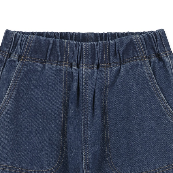 デニムワイドテーパードパンツ