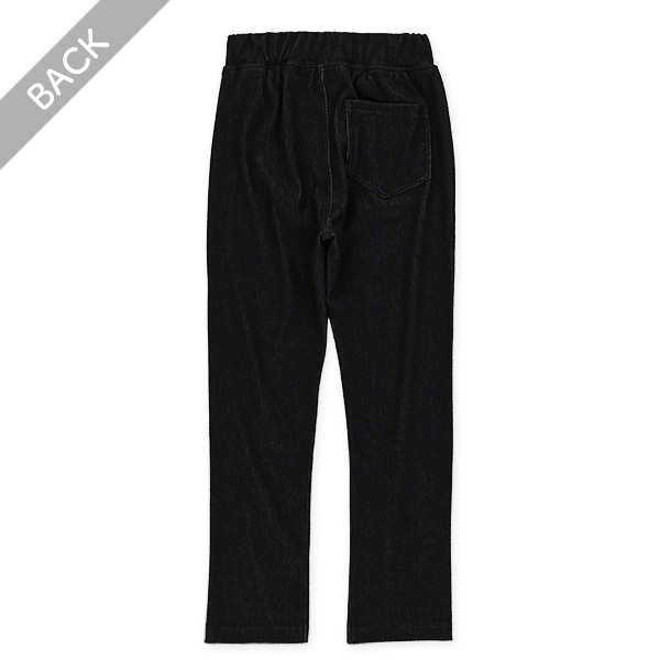 ニットデニムストレッチパンツ（ブラック）