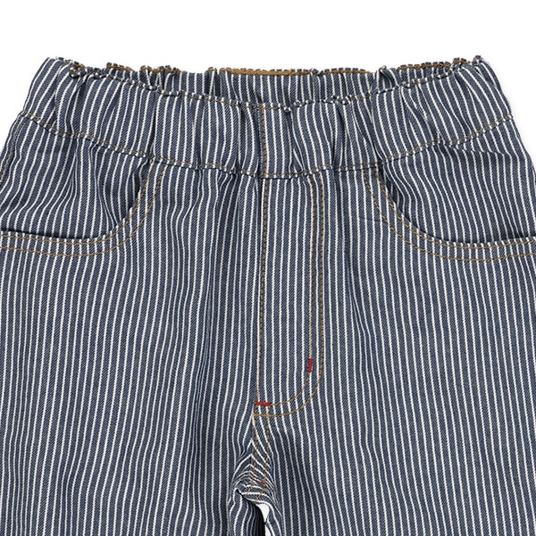 6分丈デニムヒッコリーパンツ