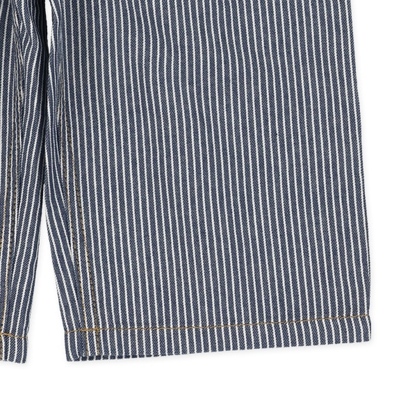 6分丈デニムヒッコリーパンツ