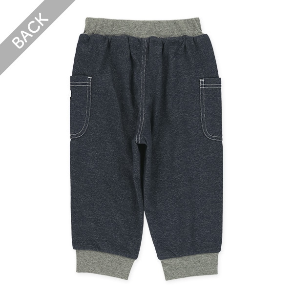 裏毛7分丈ニットデニムパンツ