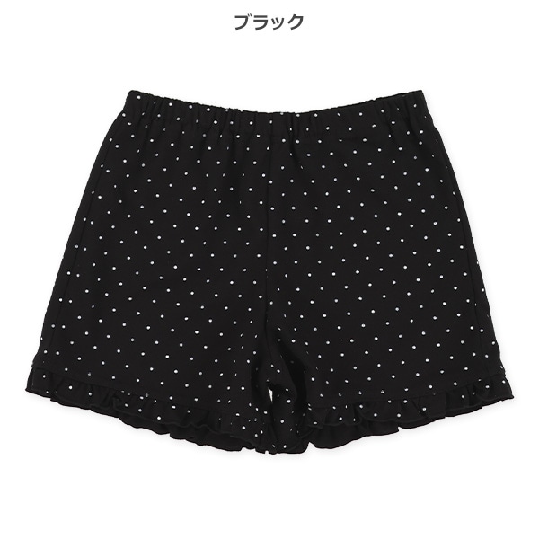 １分丈ニットドット総柄ショートパンツ
