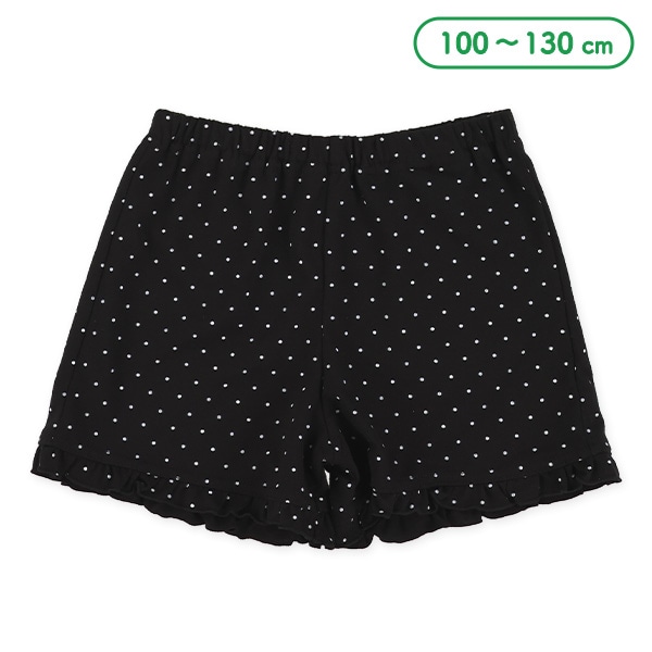 １分丈ニットドット総柄ショートパンツ