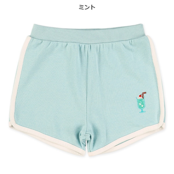 ミニ裏毛刺繍ショートパンツ