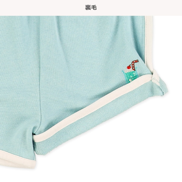 ミニ裏毛刺繍ショートパンツ