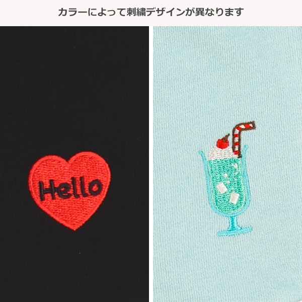 ミニ裏毛刺繍ショートパンツ
