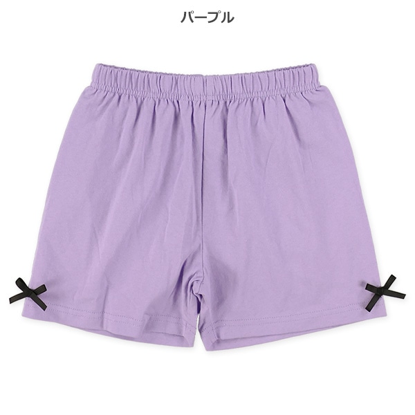 無地裾リボンショートパンツ