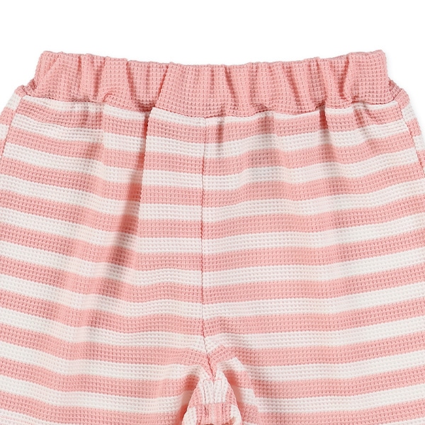 ワッフルボーダーフィットパンツ